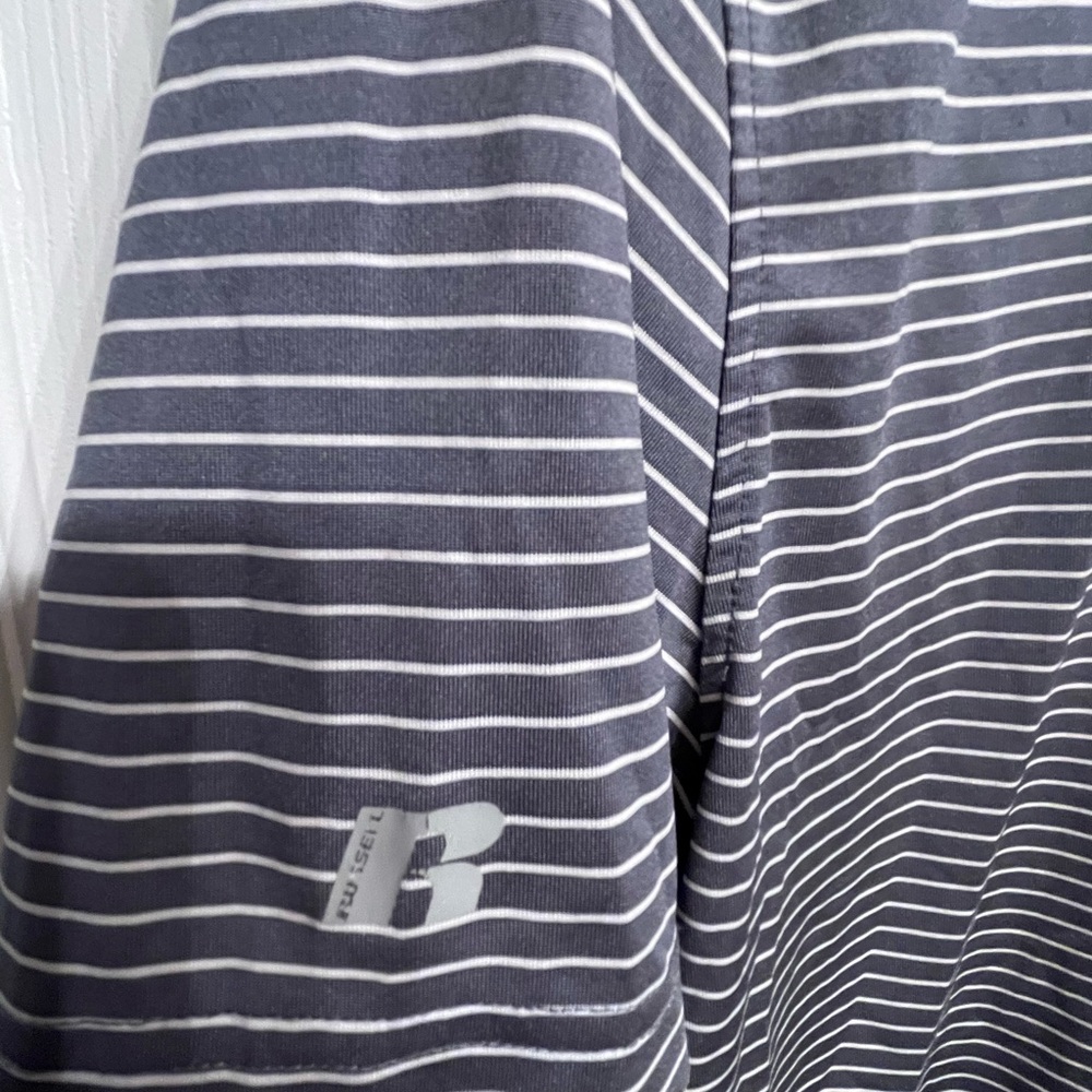 Russell Athletic Men’s Striped Polyester FAU Owls Collared Polo, Size S - Picture 5 of 7